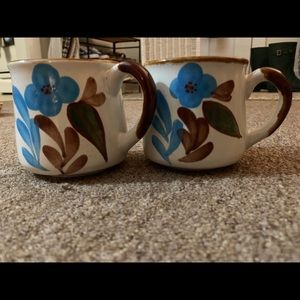 Vintage blue bonnet coffee cup